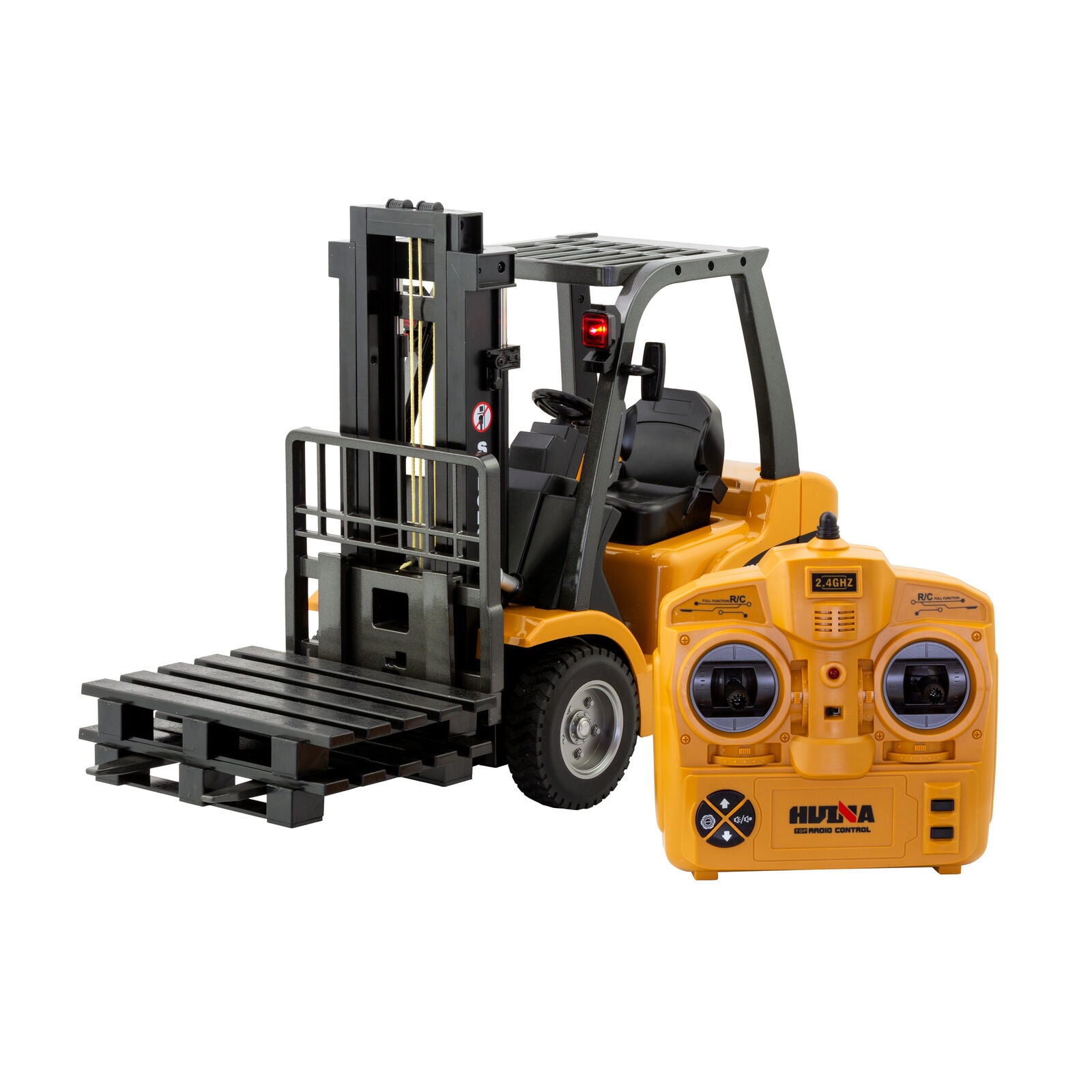 1:10 Scale 2.4G 8-Channel Metal Remote Control Forklift Construction Vehicle with Lifting Function & Sound 1