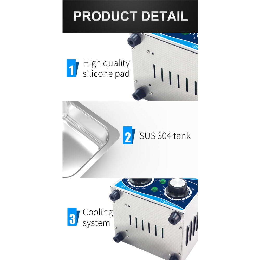 10L Digital Ultrasonic Cleaner Jewelry Ultra Sonic Bath Degas Parts Cleaning 13