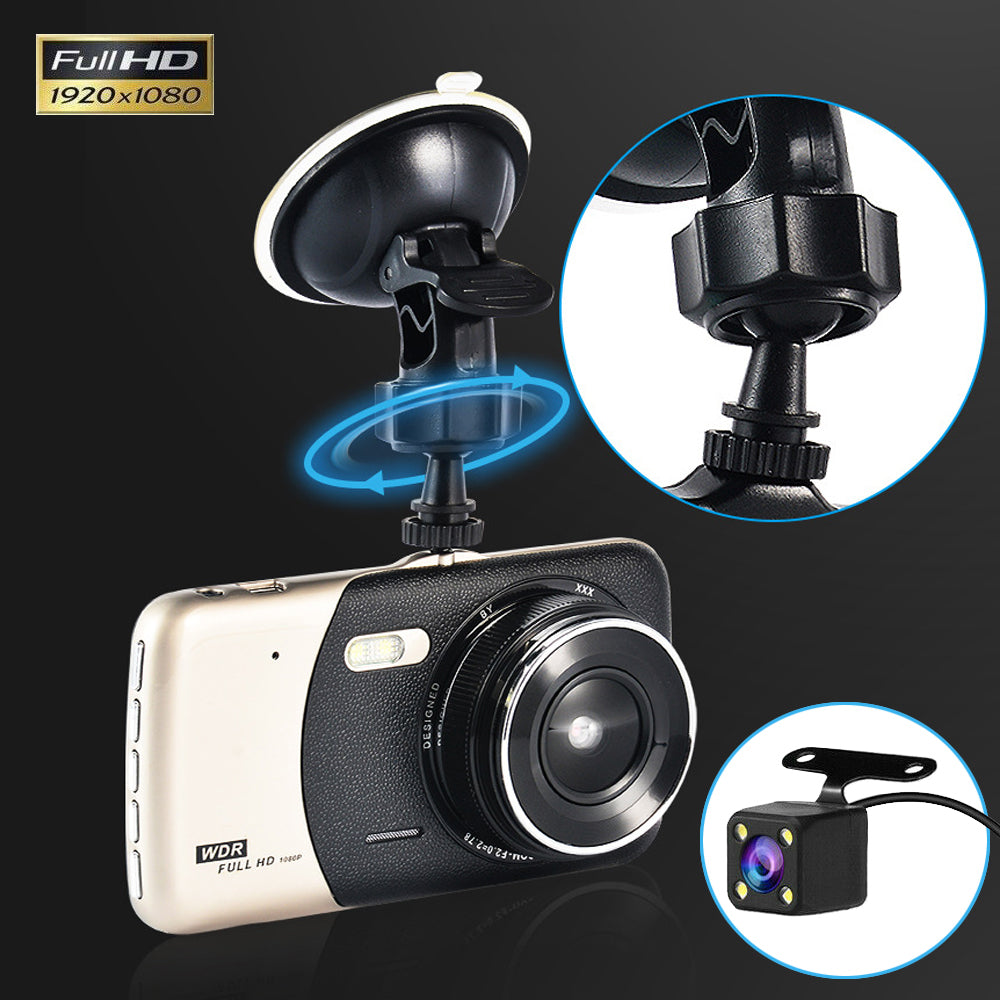 1080P Car Dash Camera Dual Front and Rear Video DVR Recorder Night Vision Kit 2