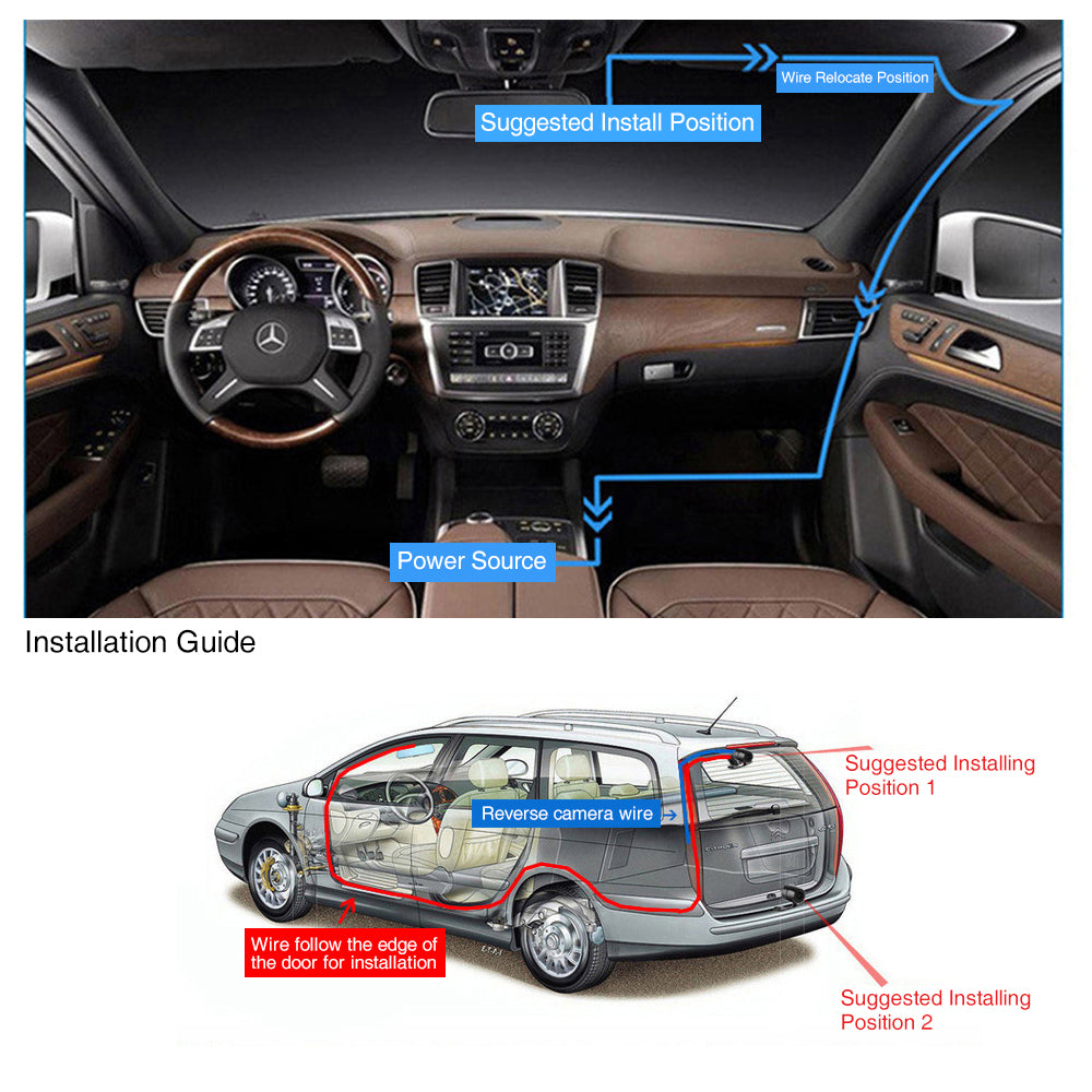 1080P Car Dash Camera Dual Front and Rear Video DVR Recorder Night Vision Kit 14