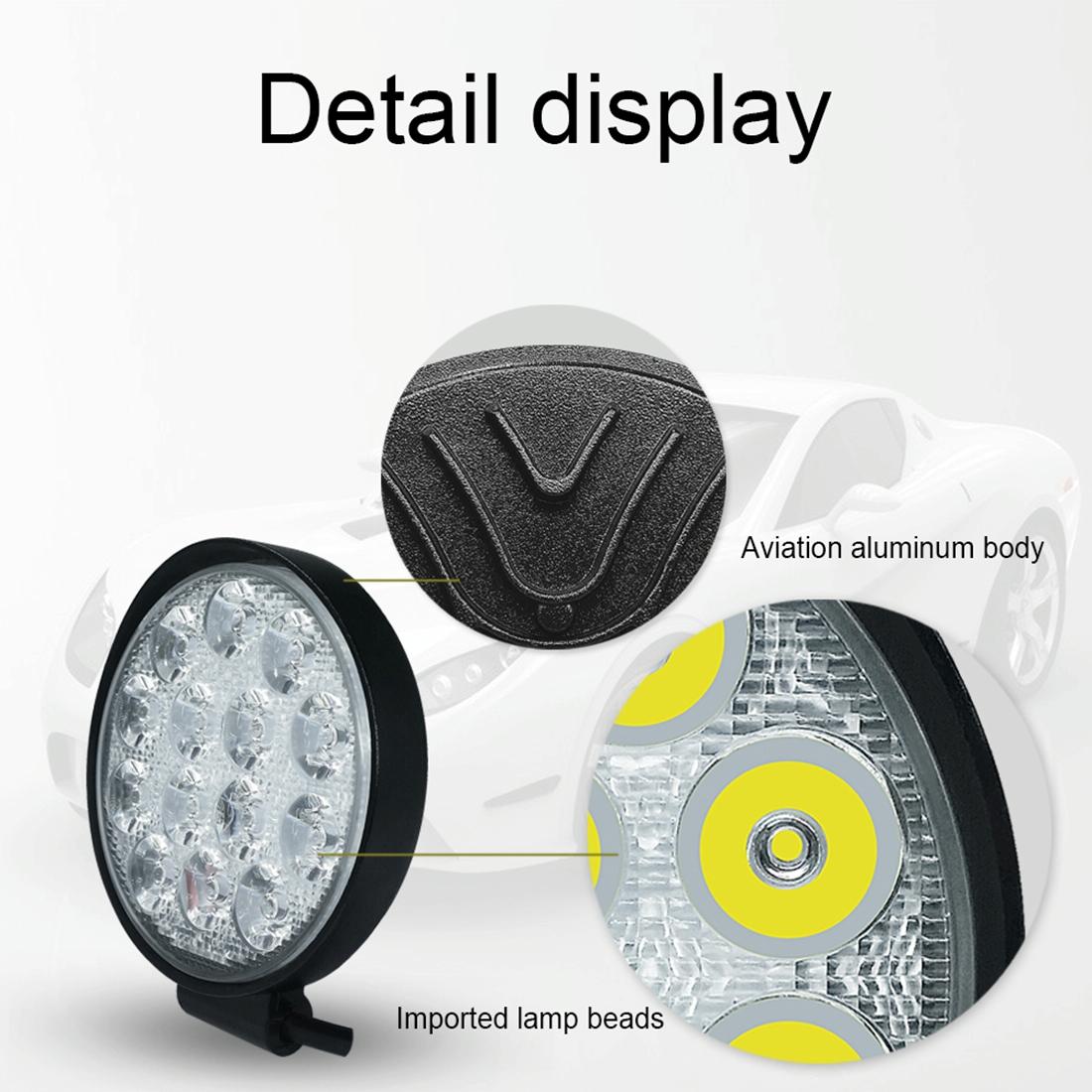 10.5W White Light Round - Shaped Waterproof Car Boat Marine Work Lights Spotlight Led Bulbs Dc 9 - 30V 8