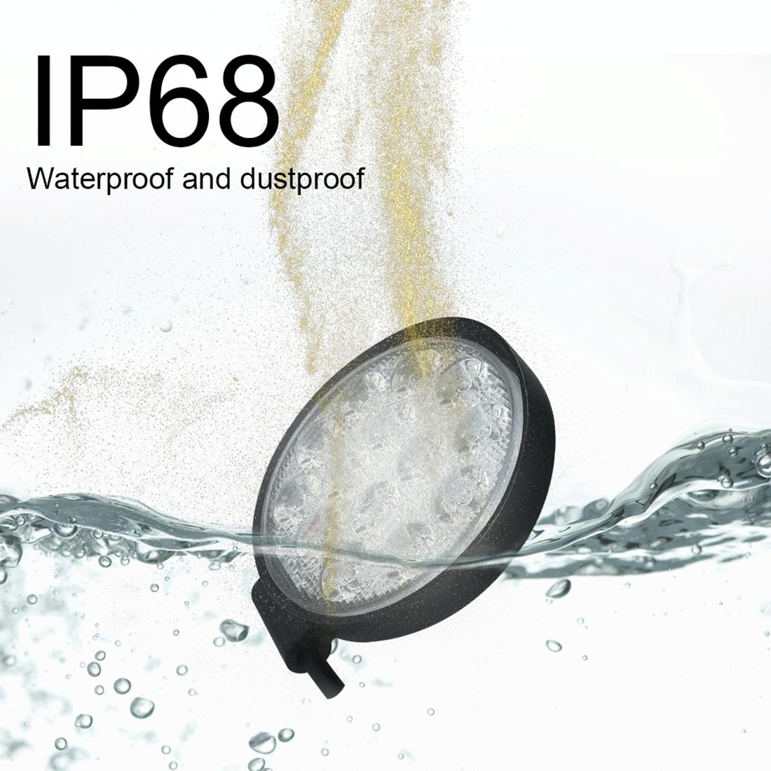10.5W White Light Round - Shaped Waterproof Car Boat Marine Work Lights Spotlight Led Bulbs Dc 9 - 30V 10