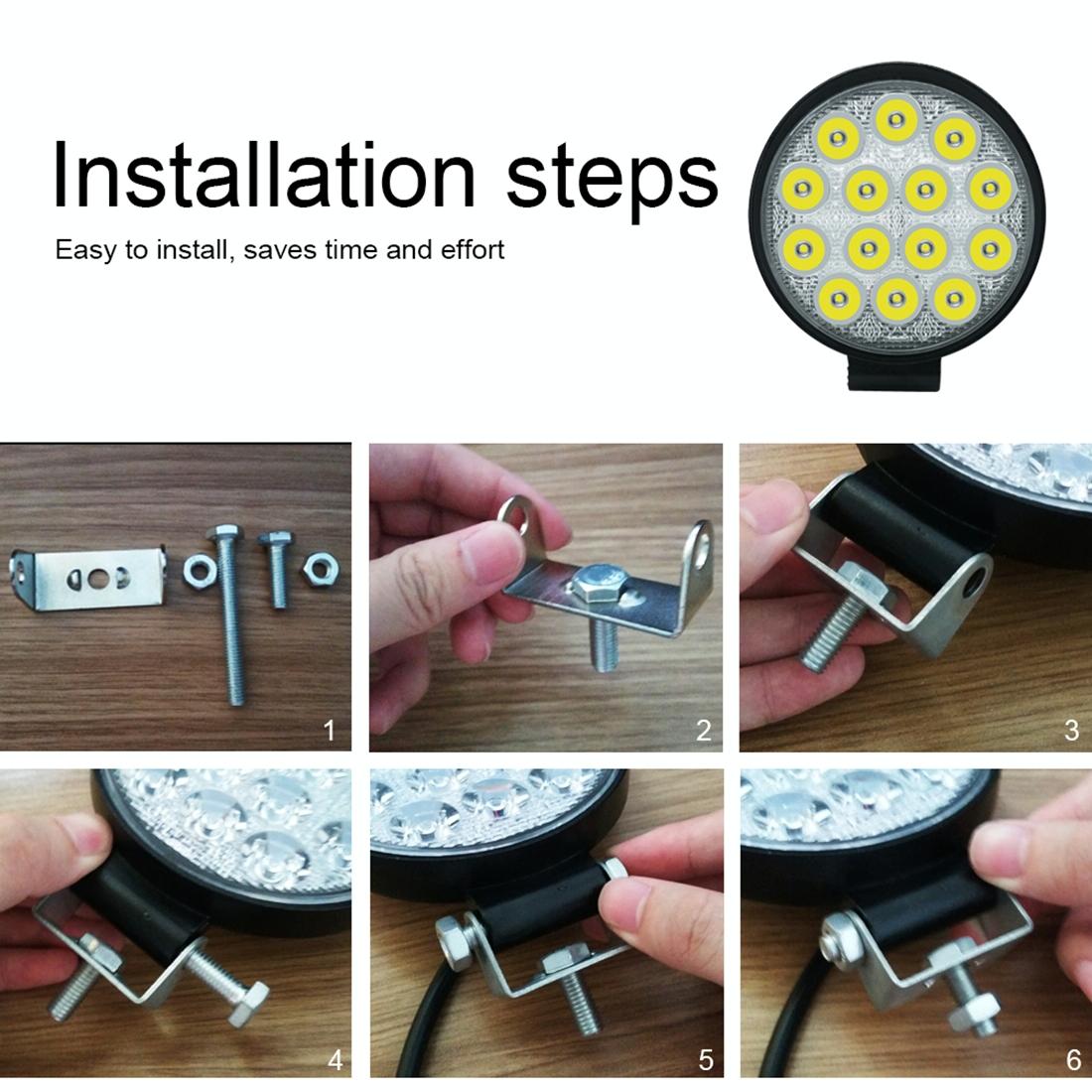 10.5W White Light Round - Shaped Waterproof Car Boat Marine Work Lights Spotlight Led Bulbs Dc 9 - 30V 11