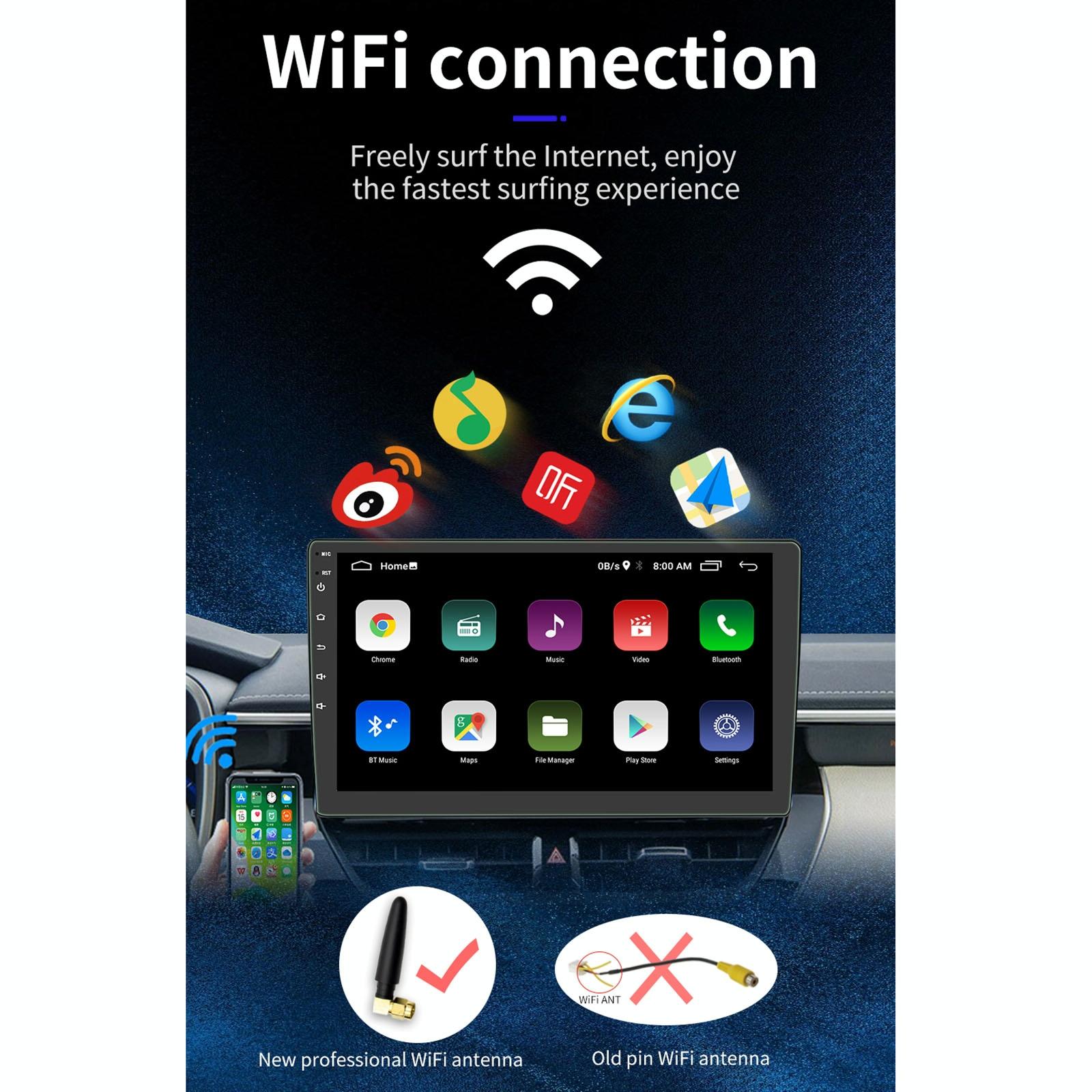 10.1 Inch Car Android Player Gps Navigation Bluetooth Touch Radio Mirror Link Fm Wifi Steering Wheel Control Standard Version + Carplay 5