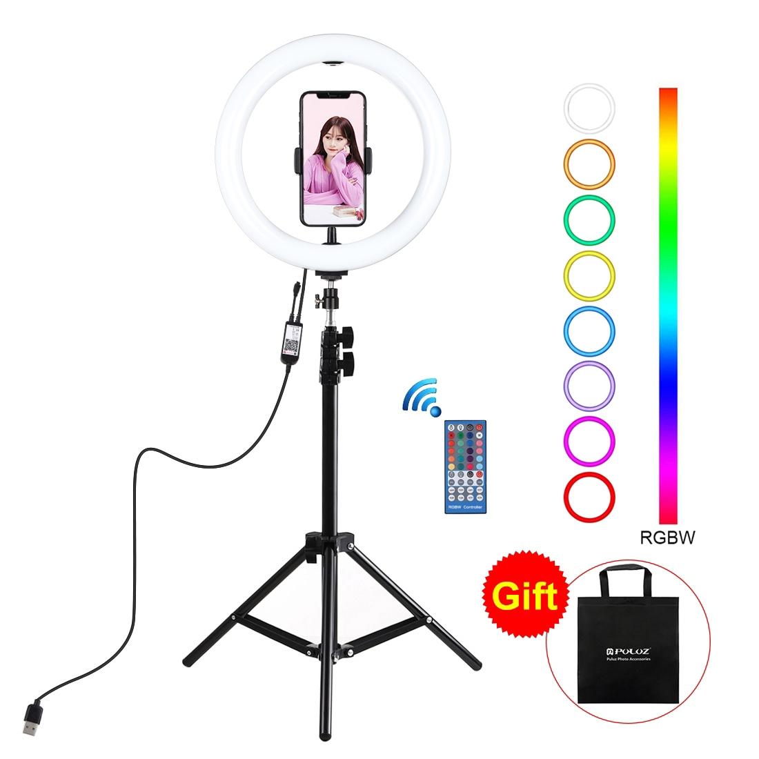 10.2 Rgbw Led Ring Light Kit with 1.1m Tripod Remote Ball Head and Phone Clamp 2
