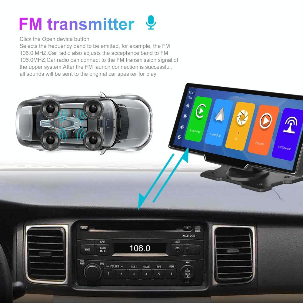 10.26 Inch Wireless Carplay Display For Android Auto 2