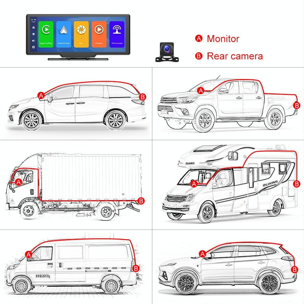 10.26 Inch Wireless Carplay Display For Android Auto 10