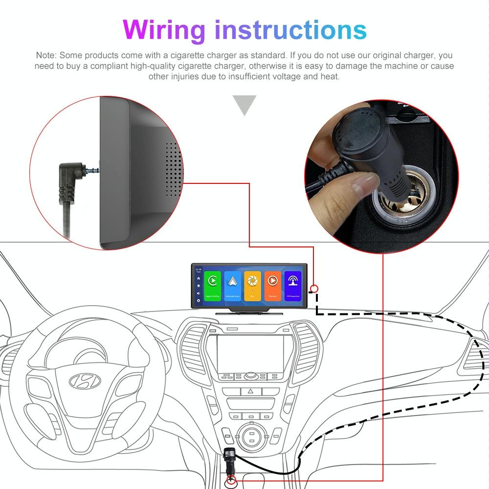 10.26 Inch Wireless Carplay Display For Android Auto 11