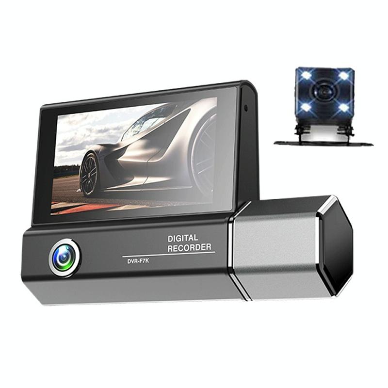 1080p Hd Multi-language Driving Recorder with 3 Lenses 1