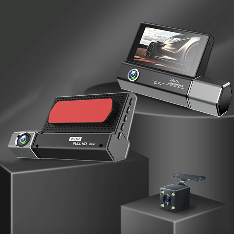 1080p Hd Multi-language Driving Recorder with 3 Lenses 3
