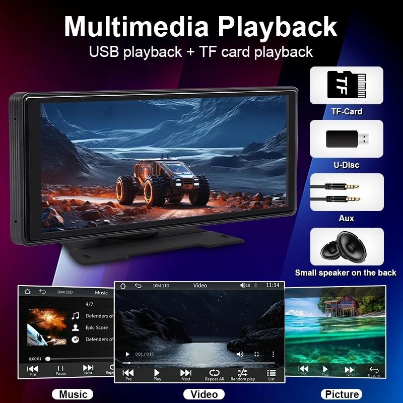 10.26 Inch Car Display Carplay / Android Auto Screen Mirroring Camera 12
