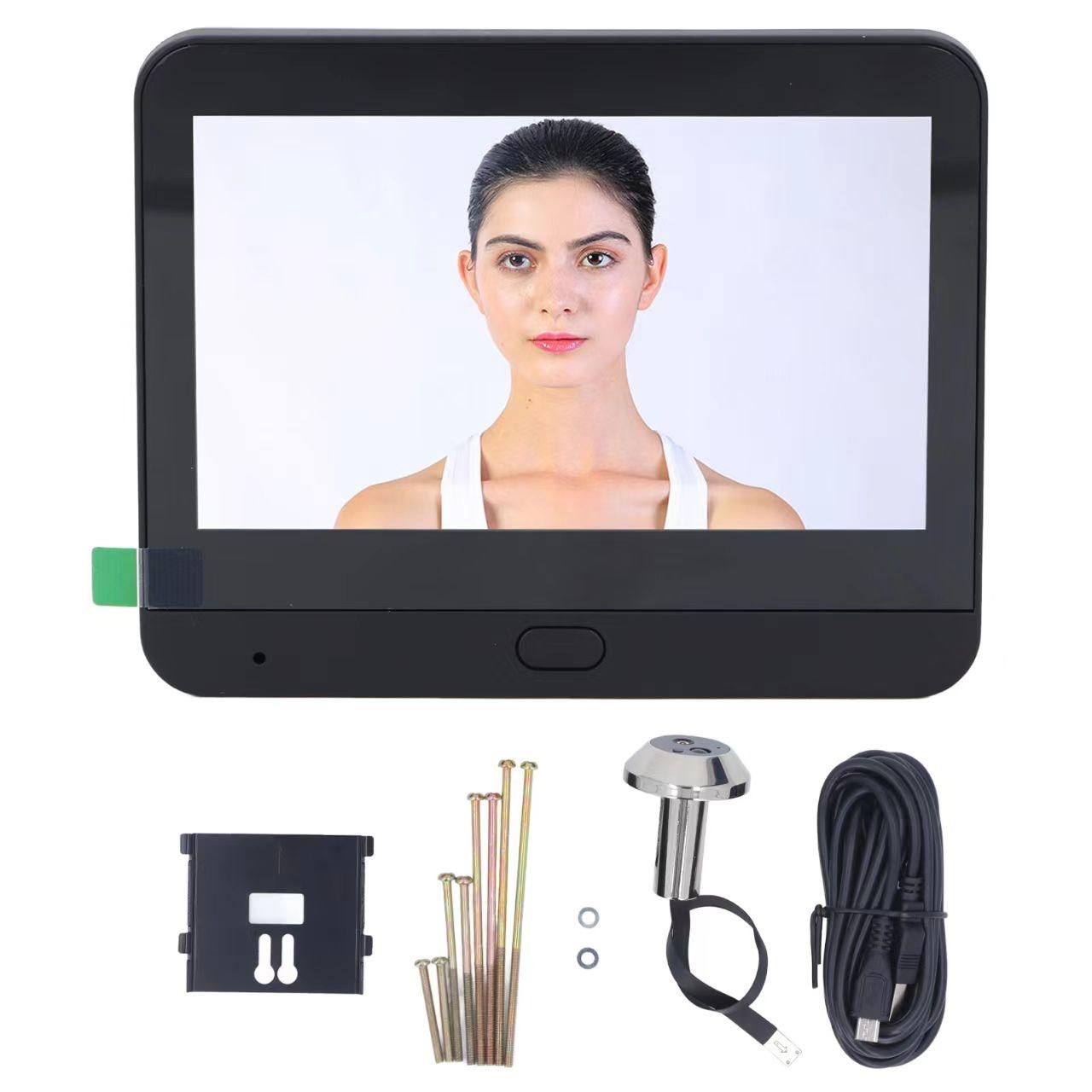 1080P Wifi Smart Cat Eye Video Doorbell With 4.3 Colour Screen And Hidden Graffiti Design - Black 10