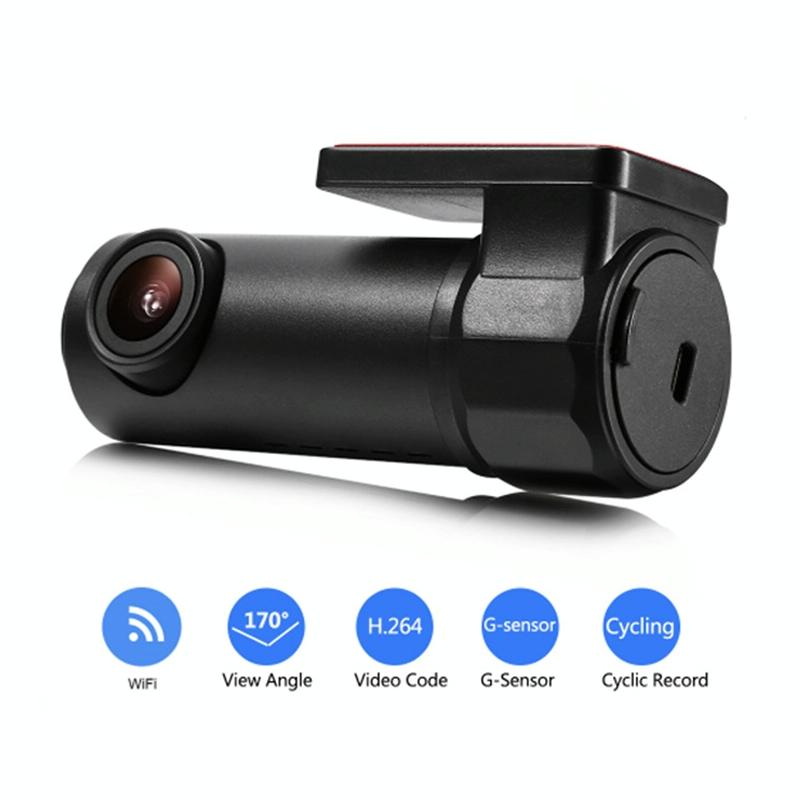 1080p Wifi Dash Cam with 170 Degree Wide Angle Lens - Hidden Car Recorder Black 3