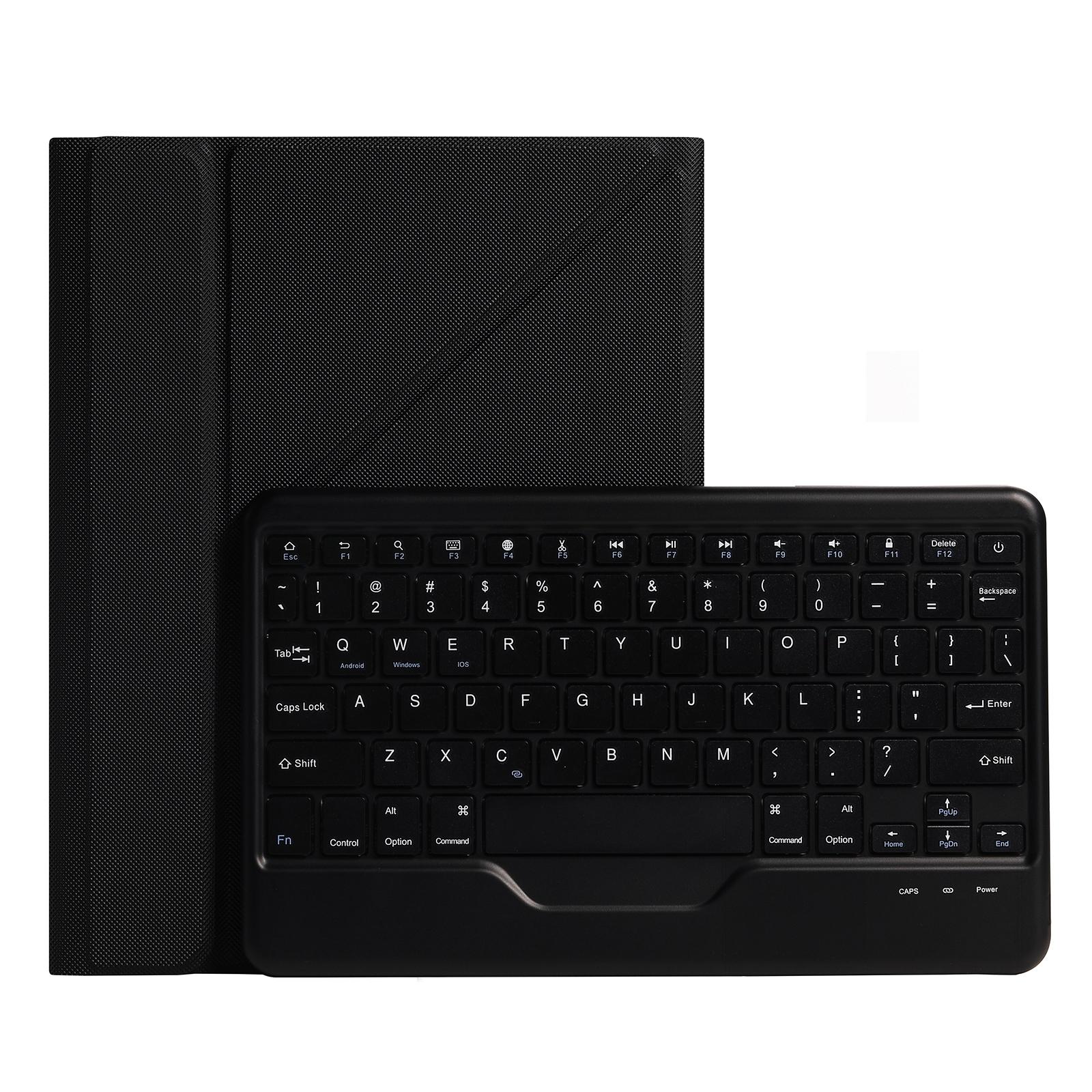 10.2 / 10.5 Inch Bluetooth Keyboard Tablet Case With Triangle Holder & Pen Slot - Black Diamond Pattern 30
