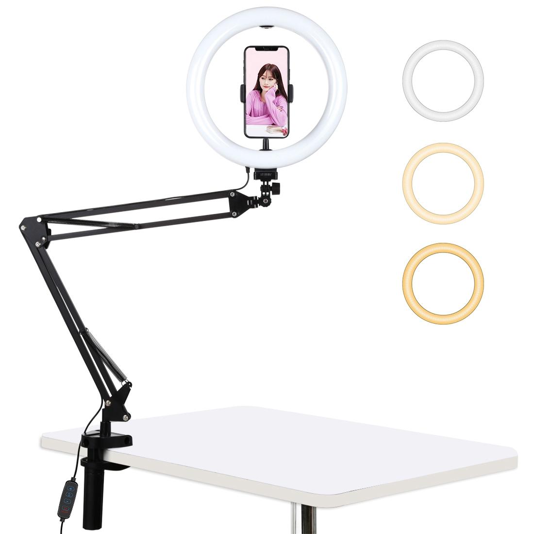 10.2 Ring Light with Usb 3 Modes Dual Colour Phone Clamp 2