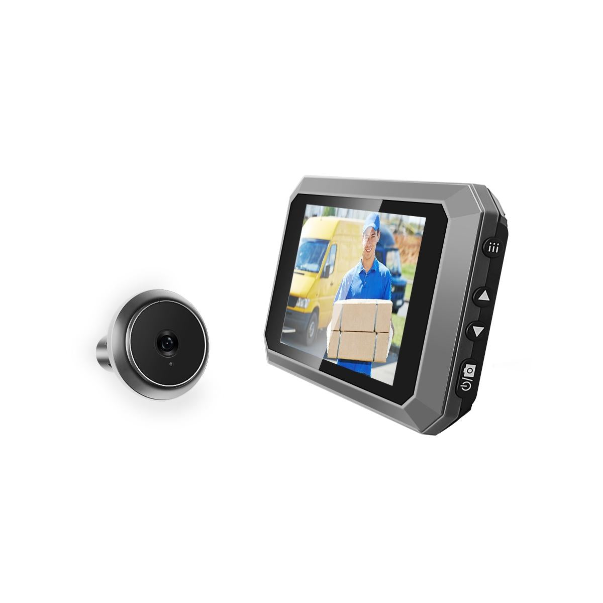 1080P Smart Digital Door Viewer With Night Vision - 3.97 Inch Wide Angle - Grey 10