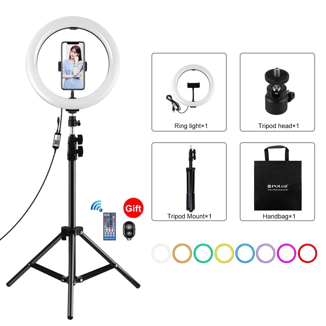 10.2 Rgbw Led Ring Light Kit with Tripod Remote and Phone Clamp 1