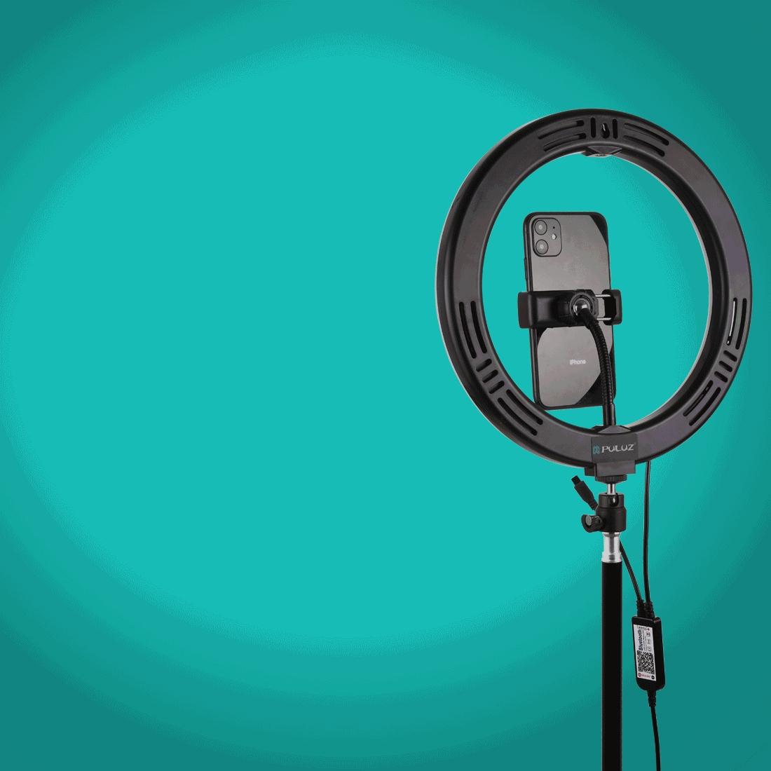 10.2 Rgbw Led Ring Light Kit with Tripod Remote and Phone Clamp 15