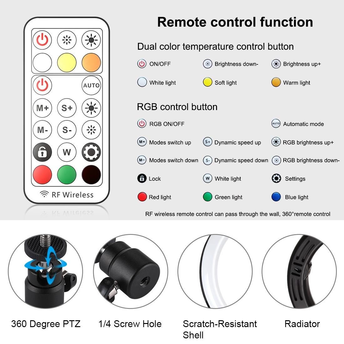 10.2 Marquee Led Beauty Light with Tripod and Remote Control 6