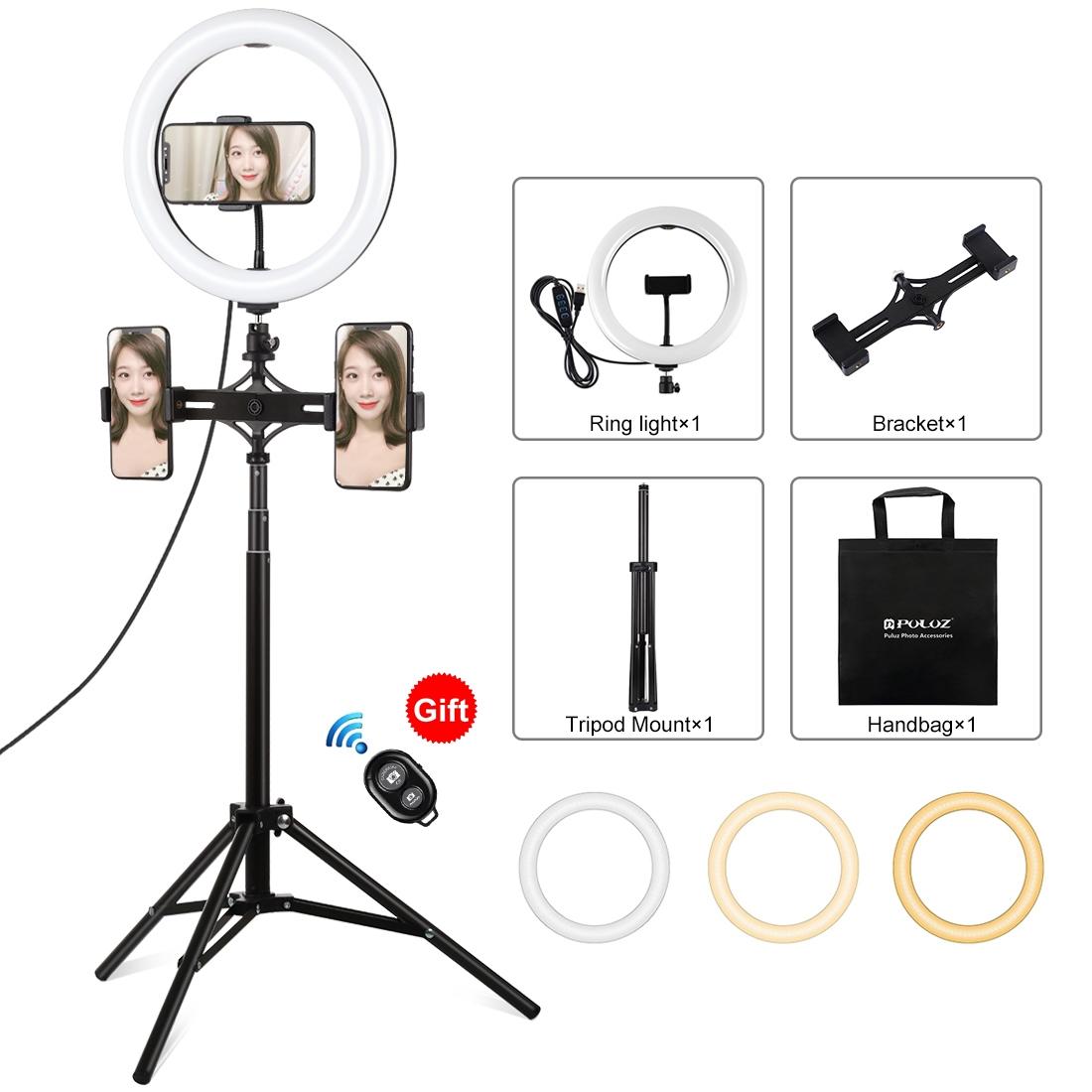 10.2 Dual Phone Tripod with Usb Ring Light & Remote 2