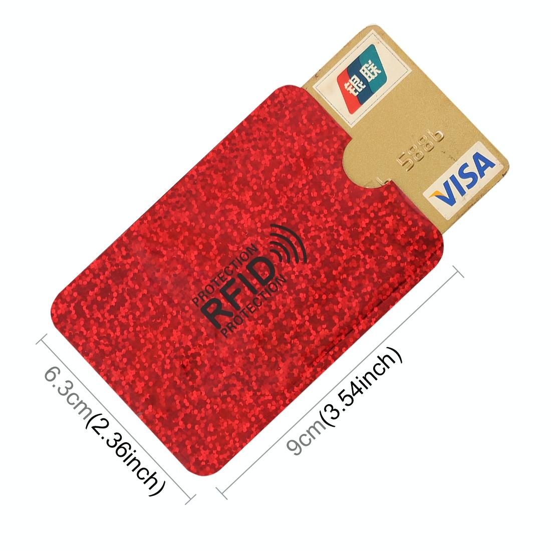 100-pack Aluminum Foil Rfid Blocking Credit Card Case - Golder Grid 3