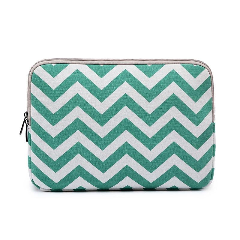 10 Wavy Pattern Notebook Liner Bag - Wavy Design - Light Green 1