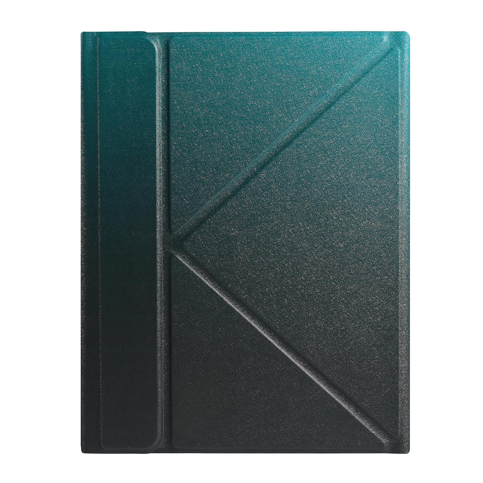 10.2 / 10.5 Inch Bluetooth Keyboard Tablet Case With Triangle Holder & Pen Slot - Gradient Dark Green 9