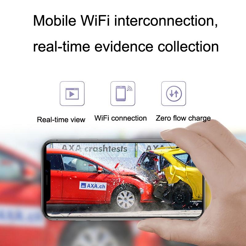 1080p Hd Car Recorder with Wifi for Parking Monitoring - With Button + Parking Monitoring Line 5