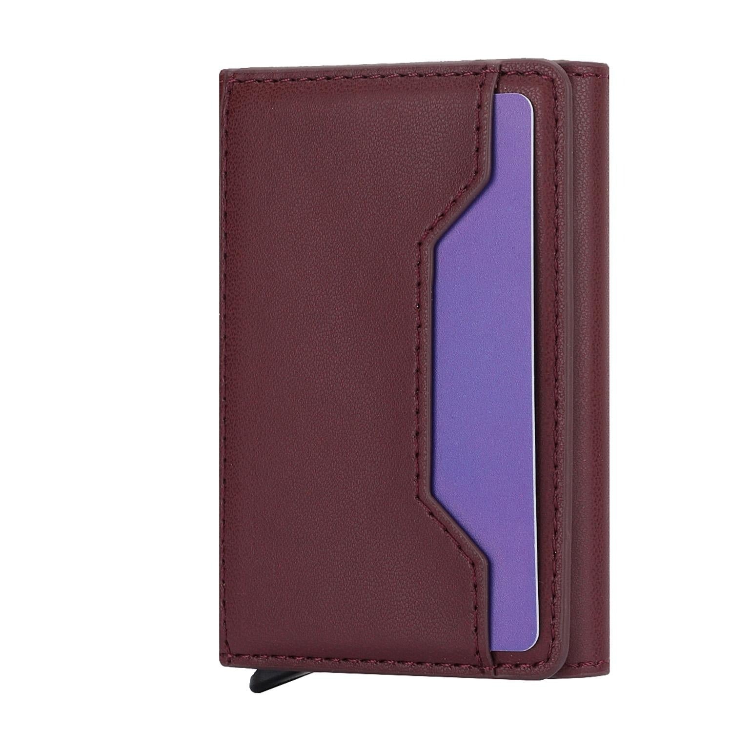 10x6x3cm Secure Brush Card Bag - Compact and Protective - Wine Red 1