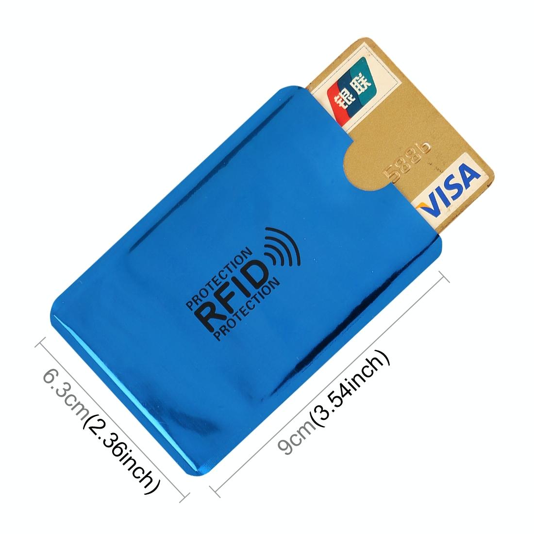100-piece Rfid Blocking Card Holder - 9x6.3cm Aluminum Foil - Green 9