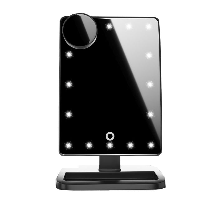 Touch Screen Makeup Mirror With 20 LED Light Bluetooth Music Speaker 10X Magnifying Mirrors Lights 8