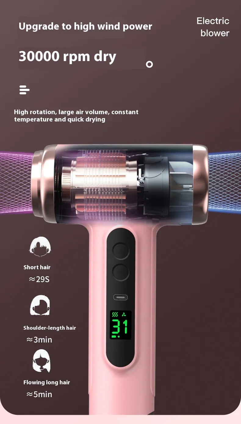 Intelligent Constant Temperature The Third Gear Wind Speed Temperature Adjustable Wireless Hair Dryer 11