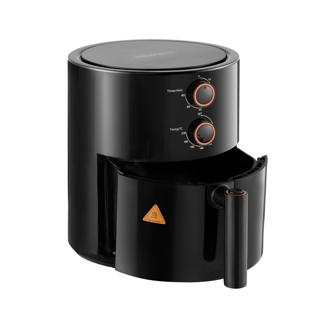 Devanti 4L Air Fryer Knob Control 1500W 3