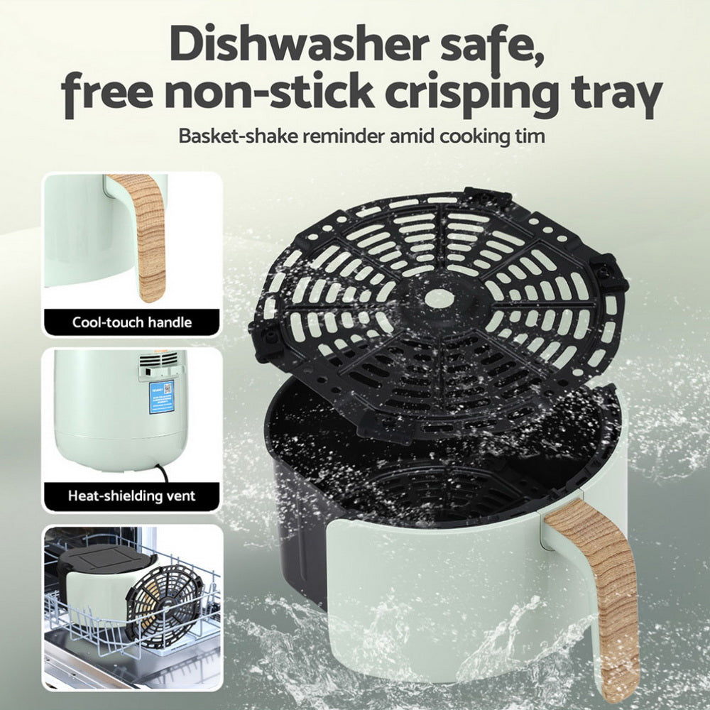 Devanti 5L Air Fryer Touch Control 1700W Green 5