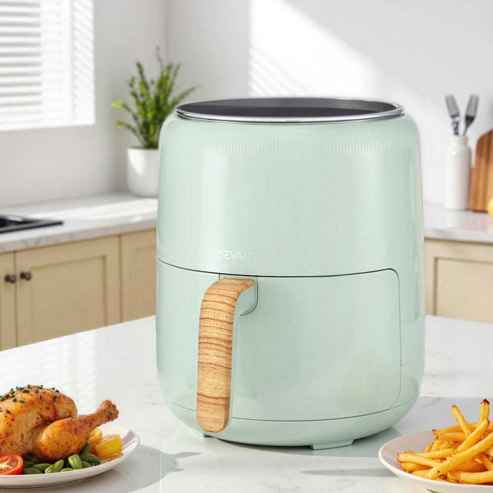 Devanti 5L Air Fryer Touch Control 1700W Green 6