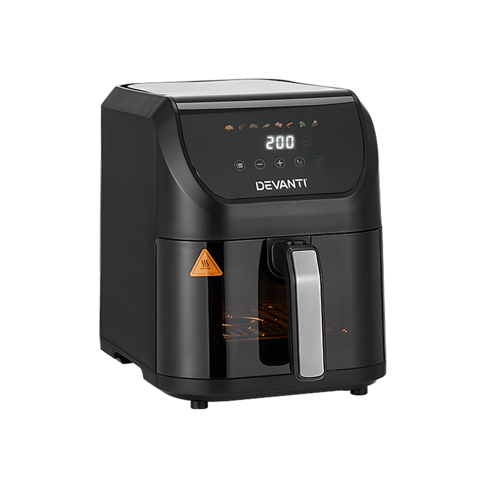 Devanti Air Fryer 5L W/ LCD Touch 1500W 6