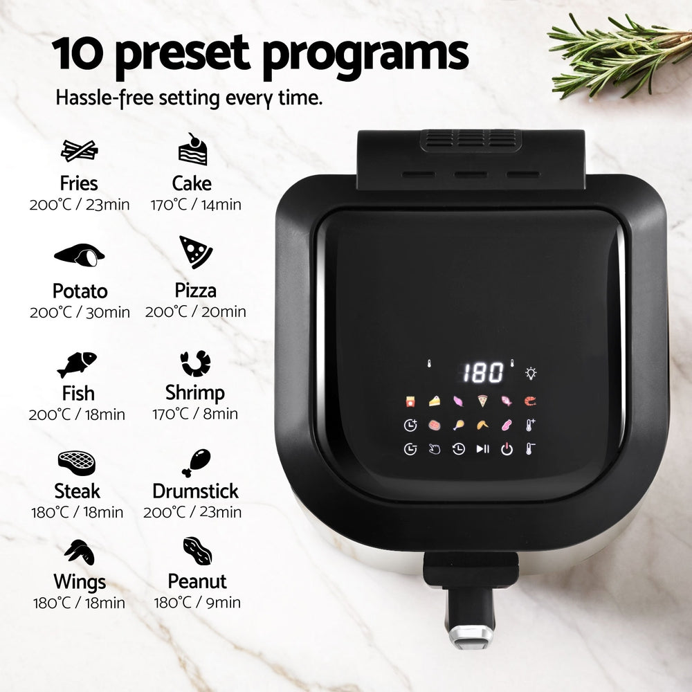 Devanti 5.5L Air Fryer & Grill LCD Fryers 1500W 4