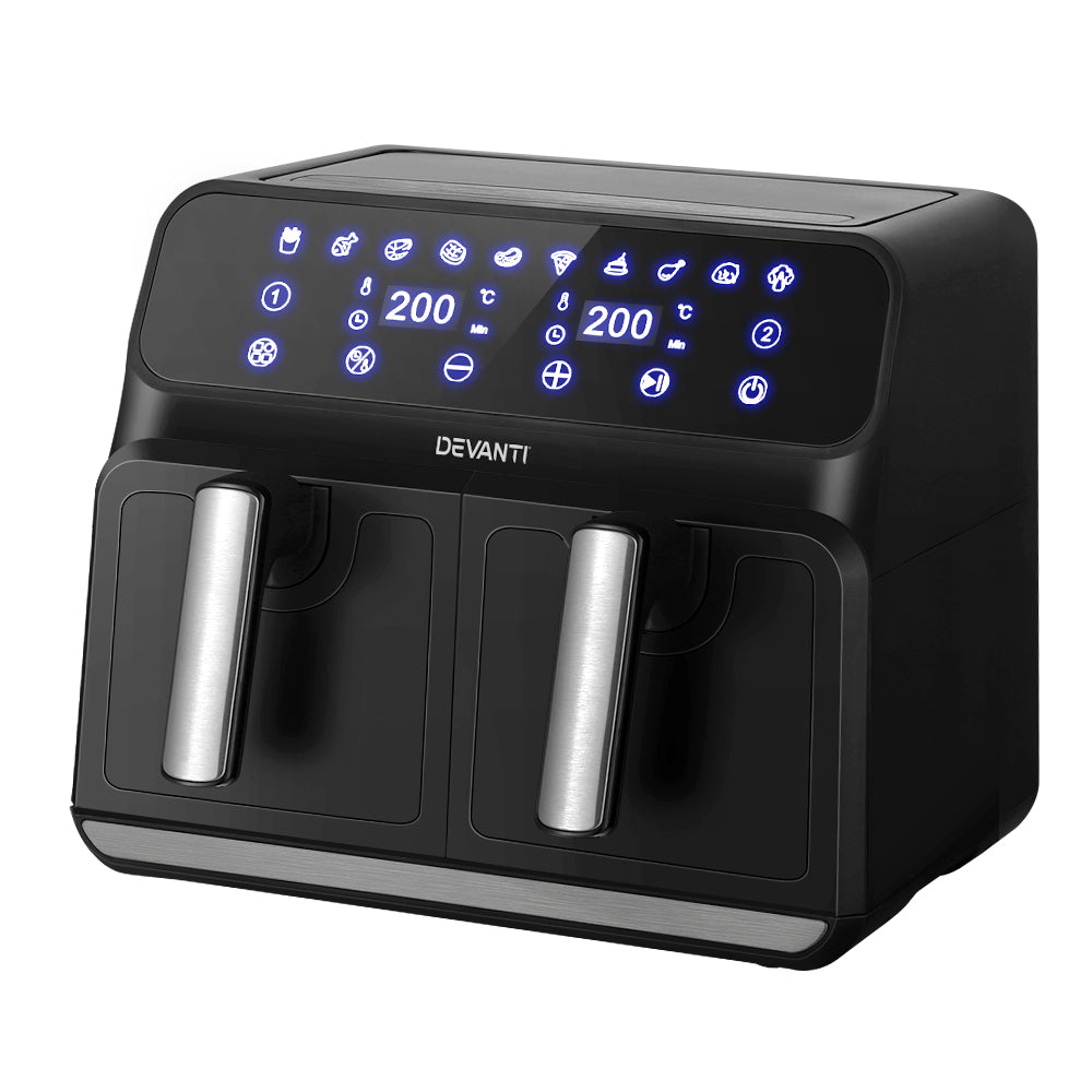 Devanti Air Fryer 8L Dual Zone Fryers 7