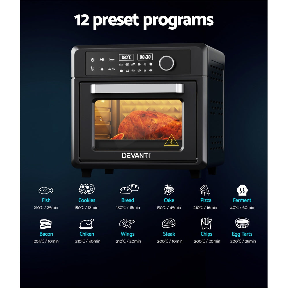 Devanti Air Fryer 20L LCD Fryers Oven 4