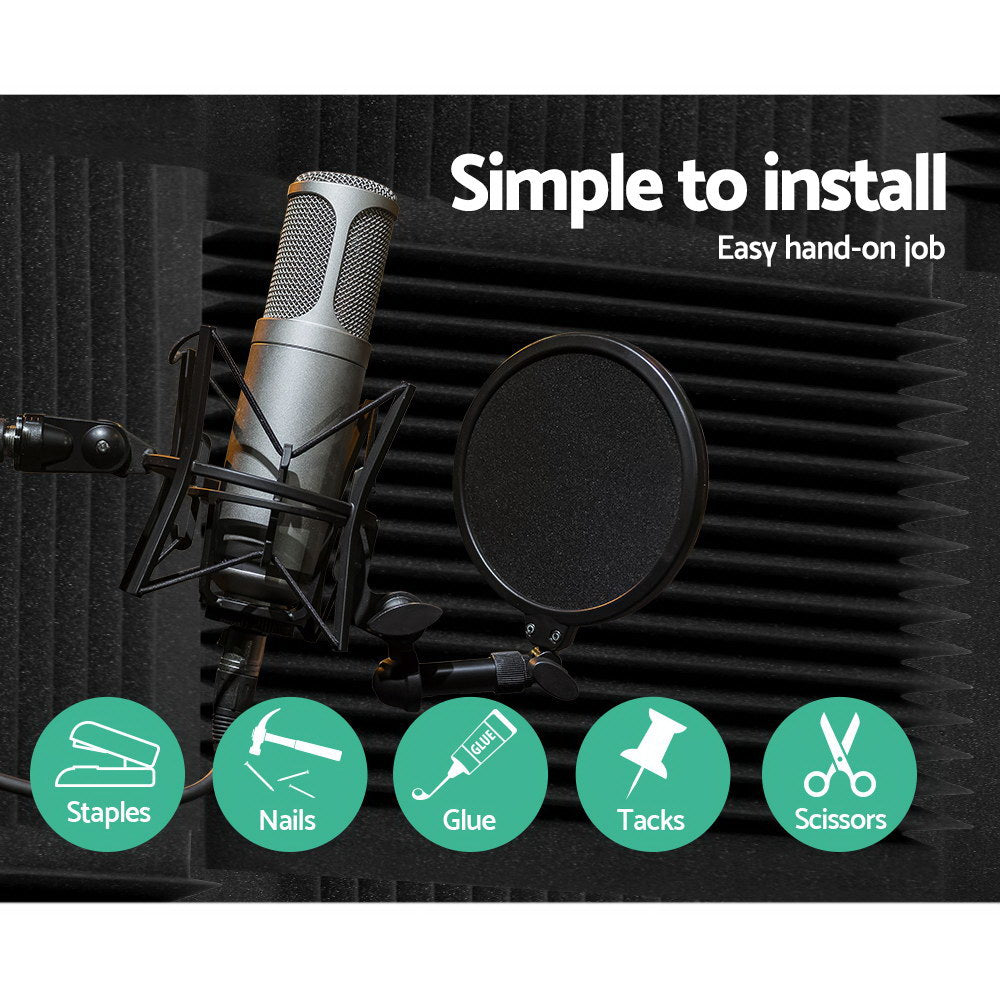 Alpha Acoustic Foam 20pcs 30x30x5cm Sound Absorption Proofing Panel Studio Wedge 5