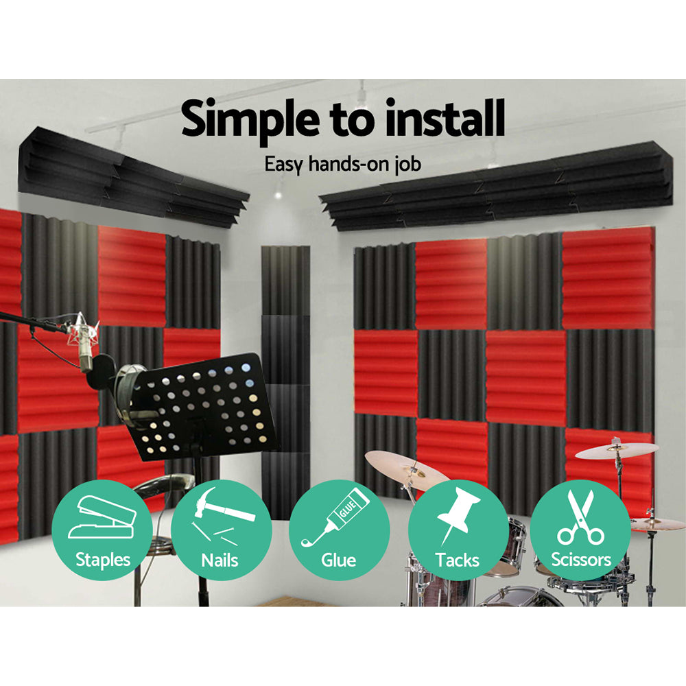 Alpha Acoustic Foam 20pcs Corner Bass Trap Sound Absorption Proofing Treatment 6