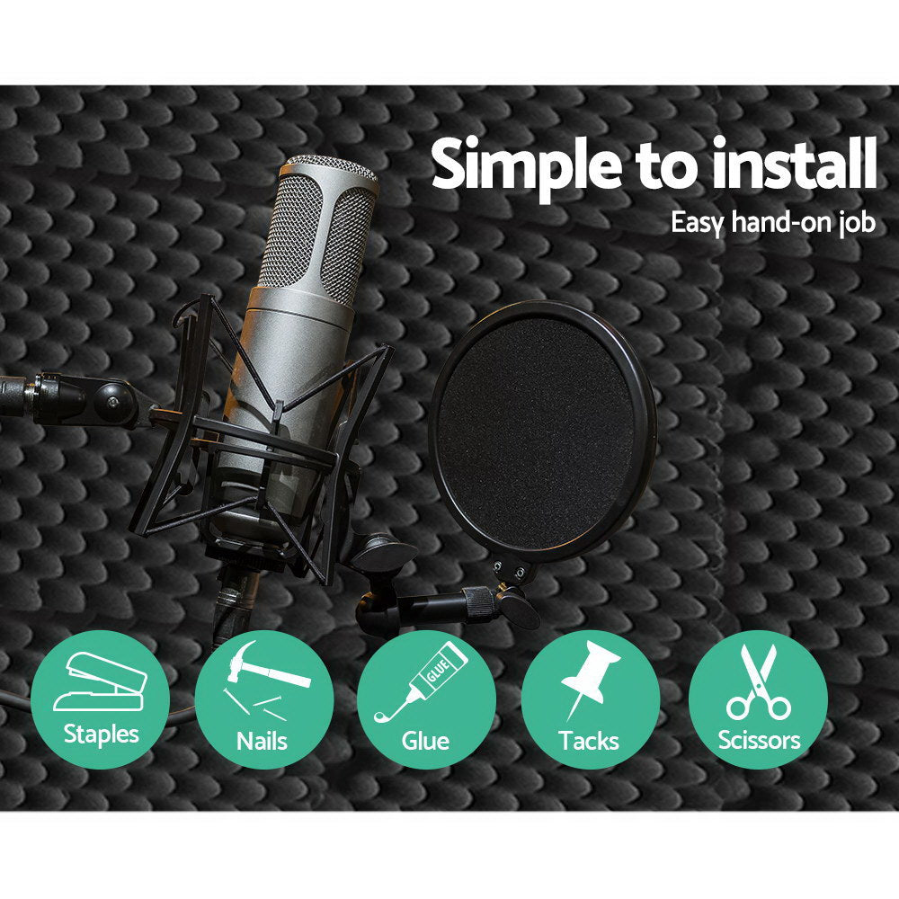 Alpha Acoustic Foam 60pcs 50x50x5cm Sound Absorption Proofing Panels Eggshell 5