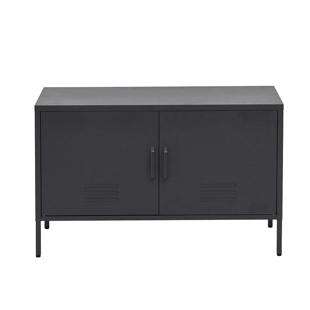 Artiss Buffet Sideboard Metal Cabinet - BASE Charcoal 3