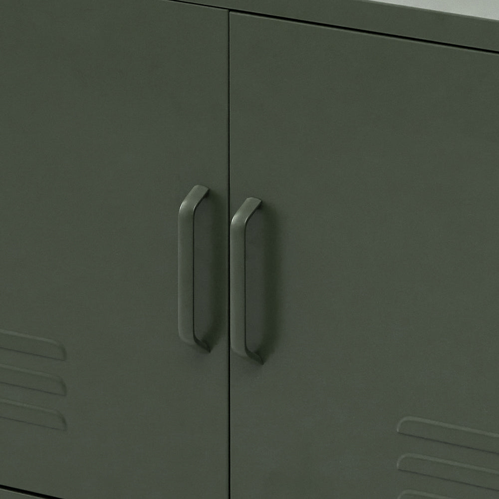 Artiss Buffet Sideboard Metal Cabinet - BASE Green 5