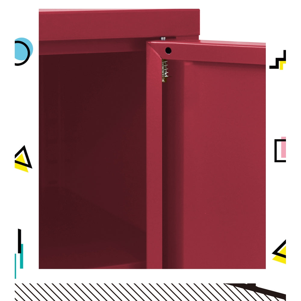 Artiss Buffet Sideboard Metal Cabinet - BASE Pink 7