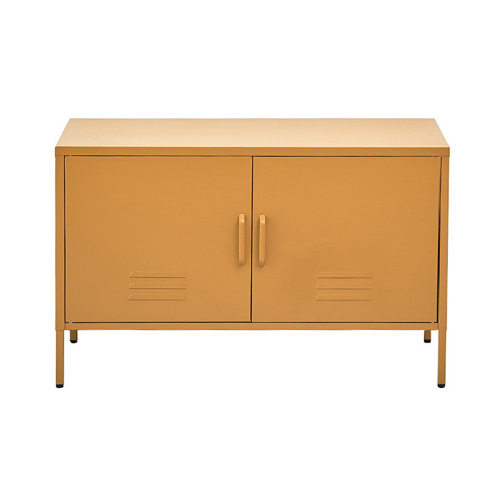 Artiss Buffet Sideboard Metal Cabinet - BASE Yellow 3