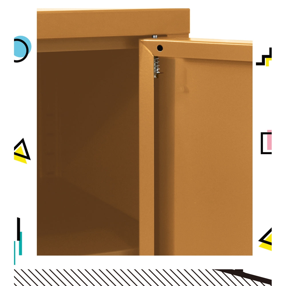 Artiss Buffet Sideboard Metal Cabinet - BASE Yellow 7