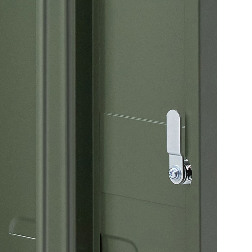 Artiss Bedside Table Metal Cabinet - Green 6