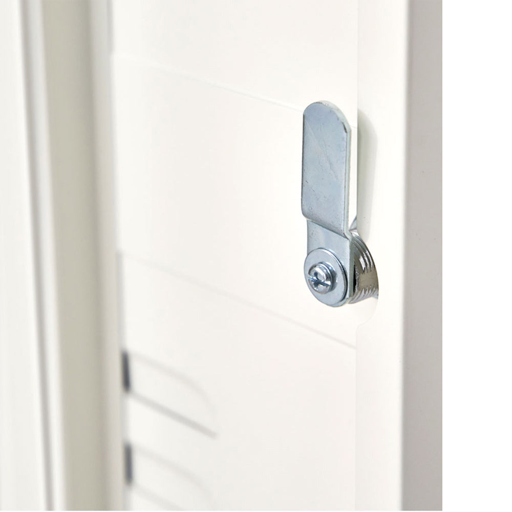 Artiss Bedside Table Metal Cabinet - White 6