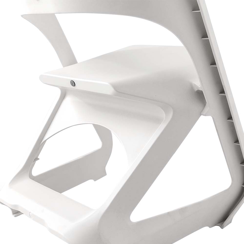 ArtissIn Set of 4 Dining Chairs Office Cafe Lounge Seat Stackable Plastic Leisure Chairs White 4